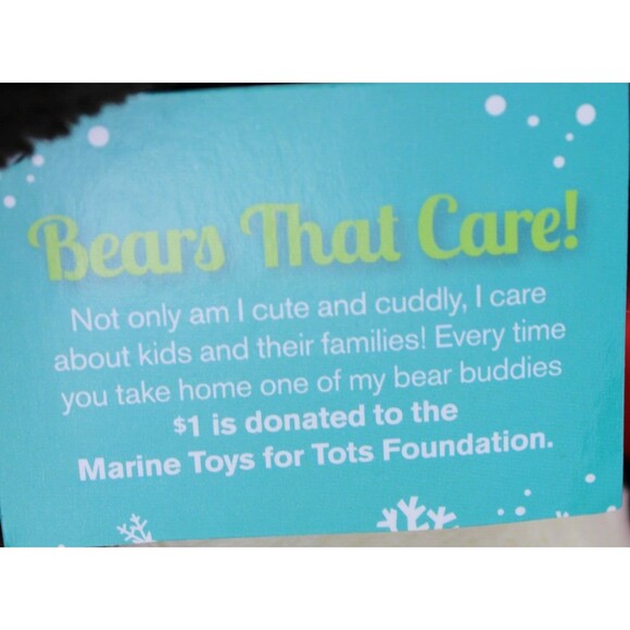 Animal Adventure Sitting Teddy Bear Dark Brown Plush Red Satin Bow 2012 13" - Picture 6 of 6